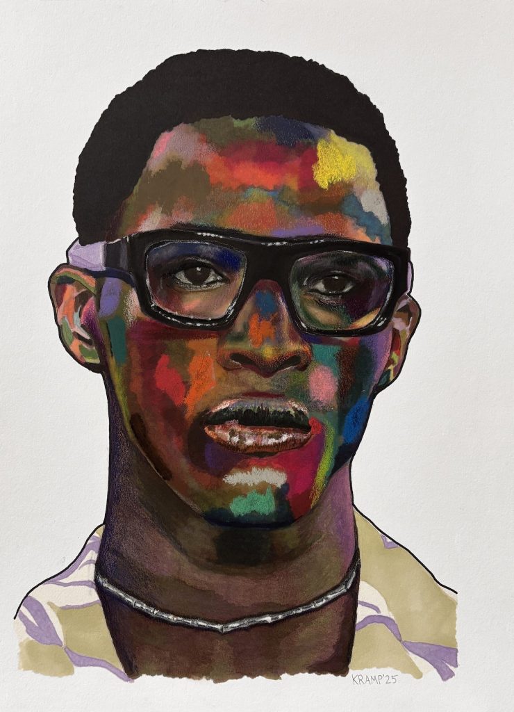 A colorful portrait of a man.